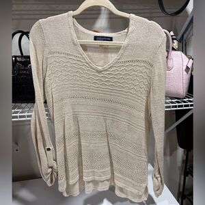3 for $18 SALE Jones New York Beige V-Neck Sweater for Women
